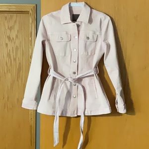 NWOT Maurice’s light pink denim jacket